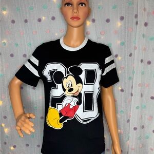 Disney Black Mickey Mouse Number 28 Short Sleeve Tee